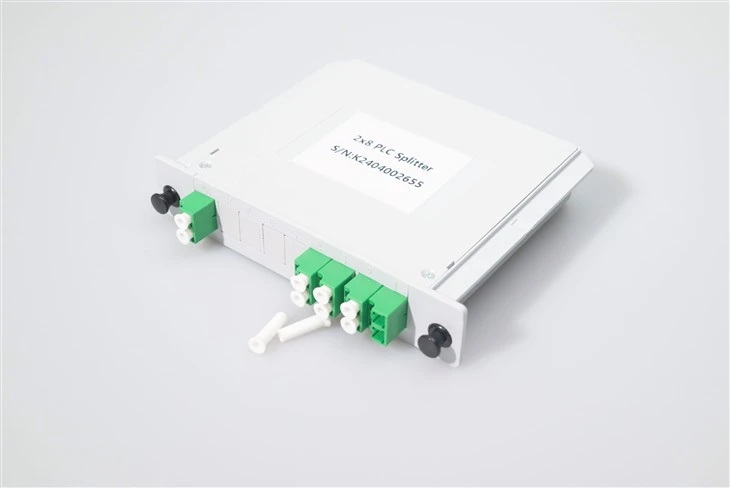 کاست اسپلیتر فیبر نوری 2*8 PLC SC APC